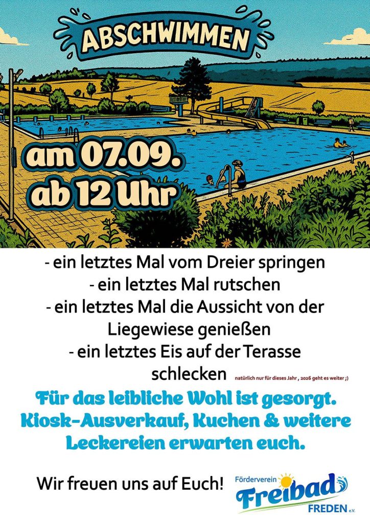 Abschwimmern am 07.09.2025