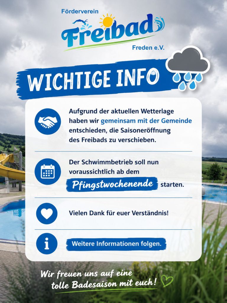 Wir müssen leider verschieben!