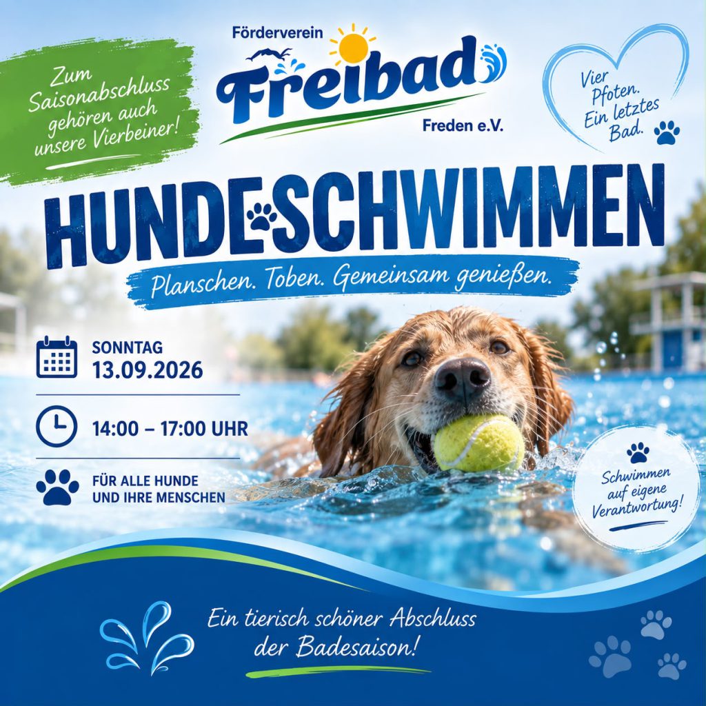 Hundeschwimmen am 13.09.2026
